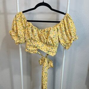 Sunny Floral Off-Shoulder Blouse